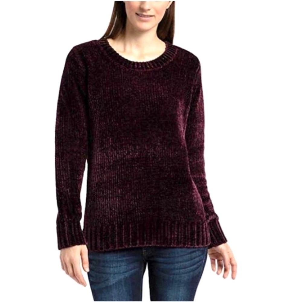 Orvis Chenille Sweater Women’s Size M Pullover Plum Purple Soft & Cozy. Like New